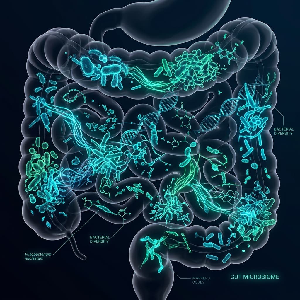 Gut Microbiome Medical Illustration